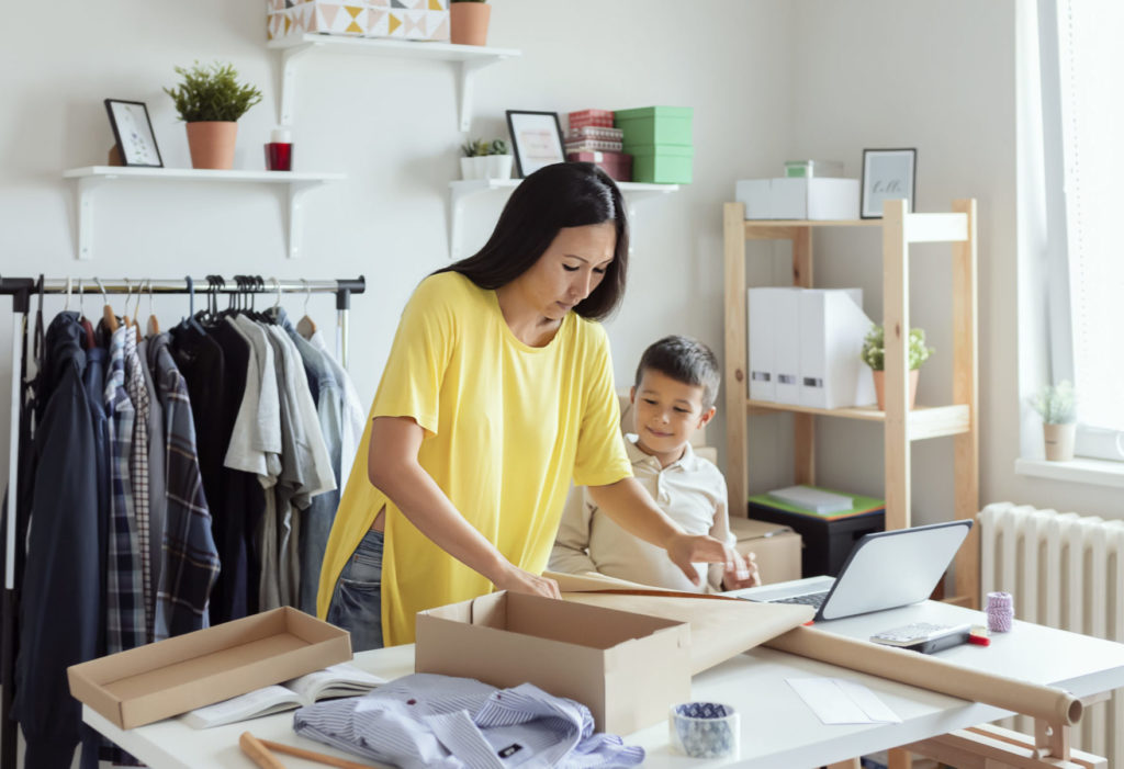 Mother and Son packaging orders